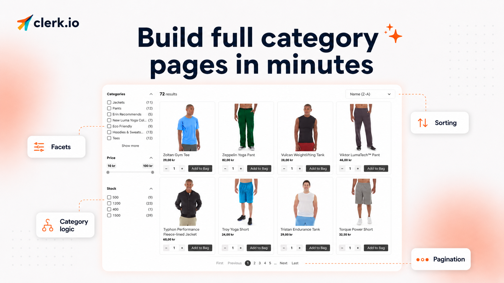 New: Build full category pages with Clerk.io