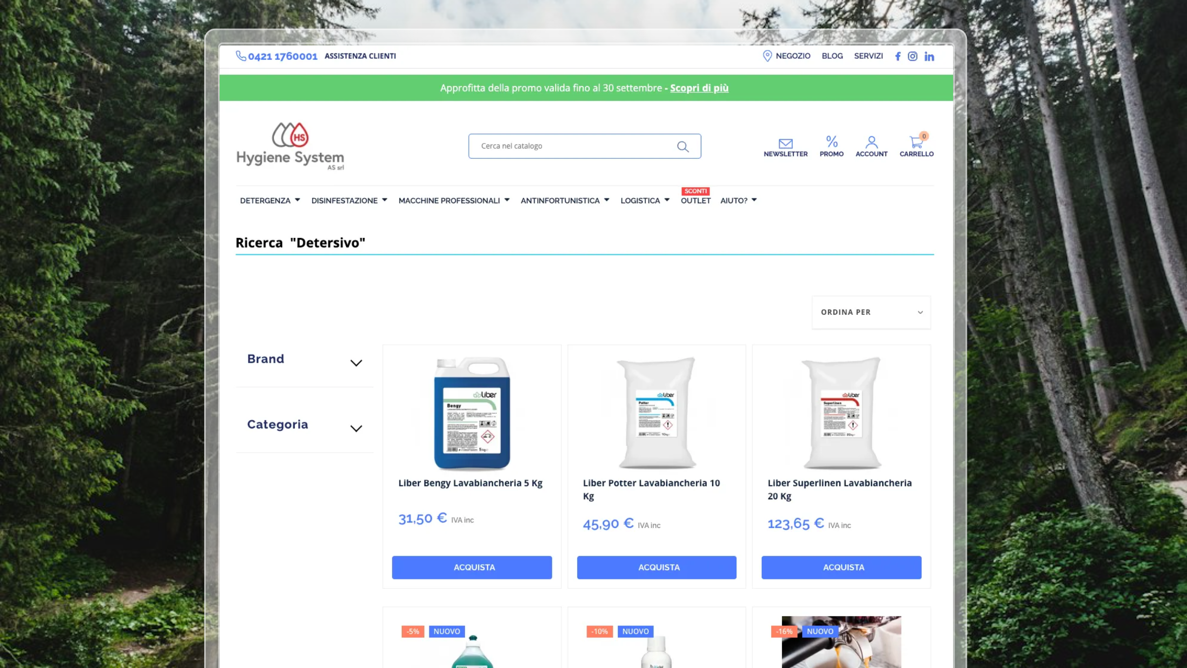 Intent Search bridging Italian search terminology on Hygiene System