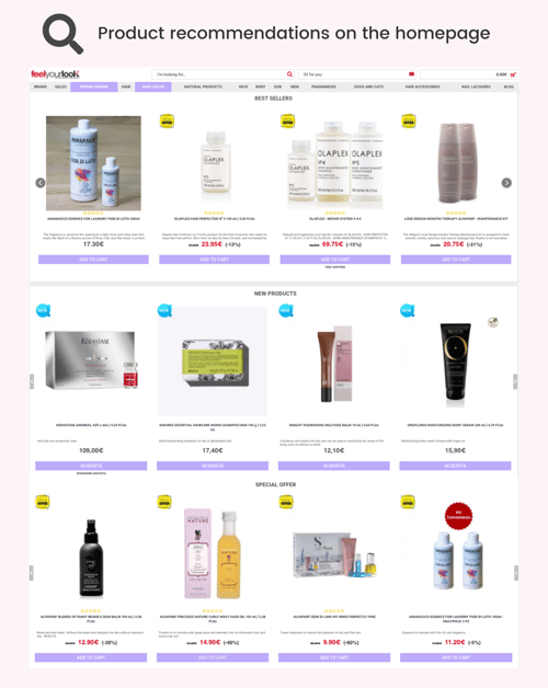 FeelYourLook-Homepage recs
