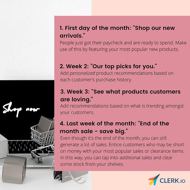 recommended automated emails for each month