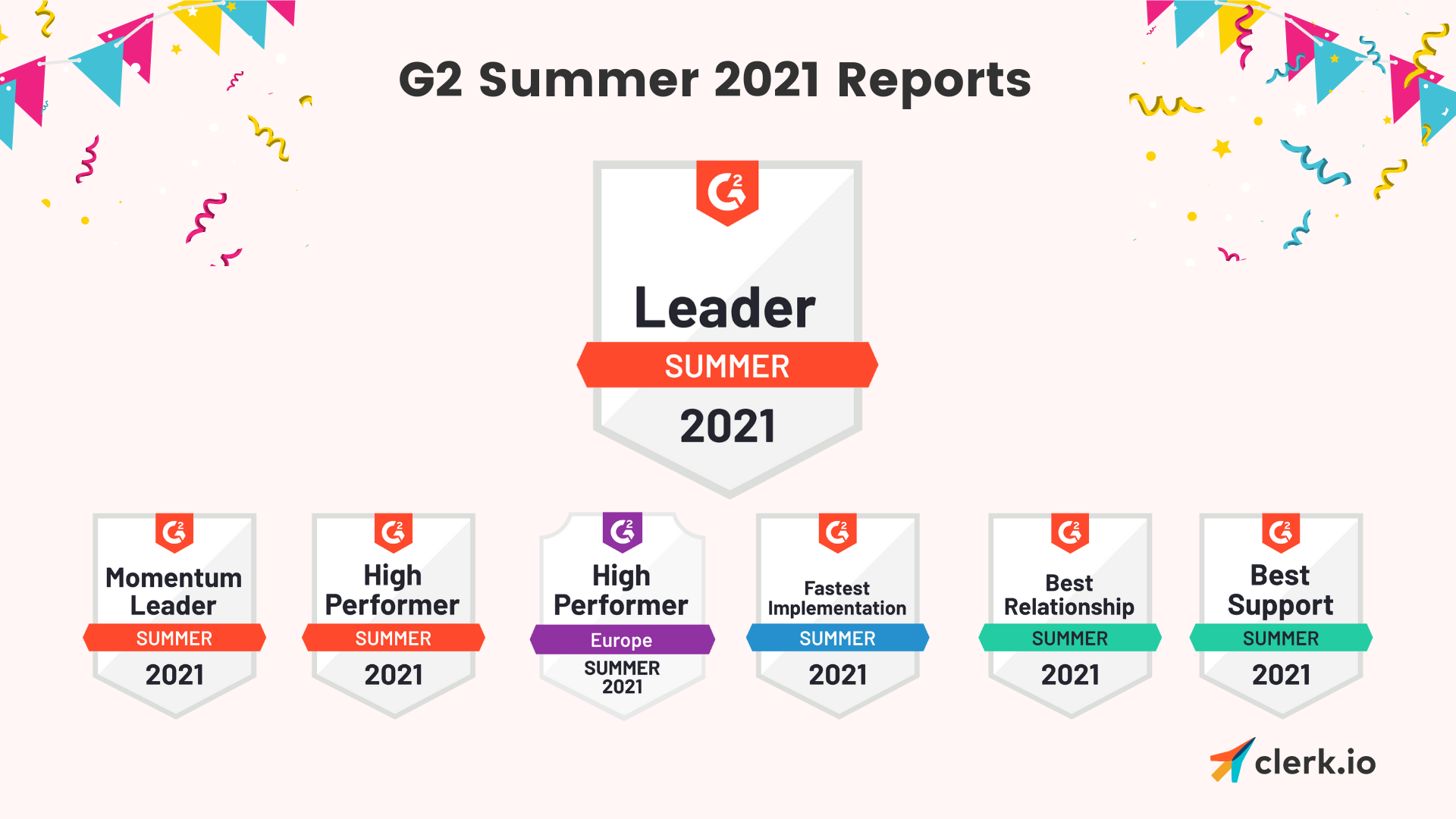 Clerk G2 badges