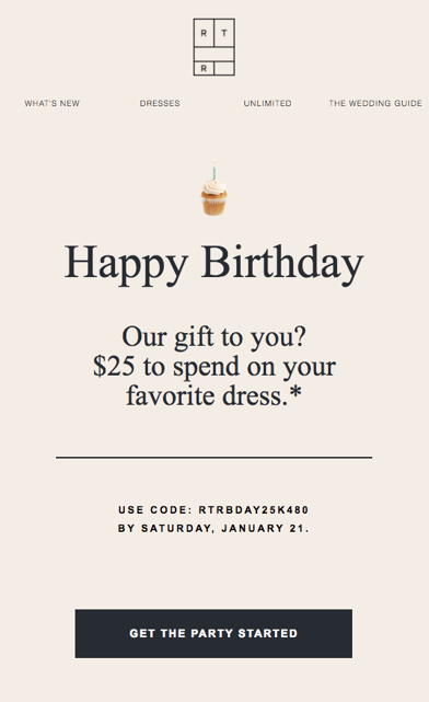 birthday email