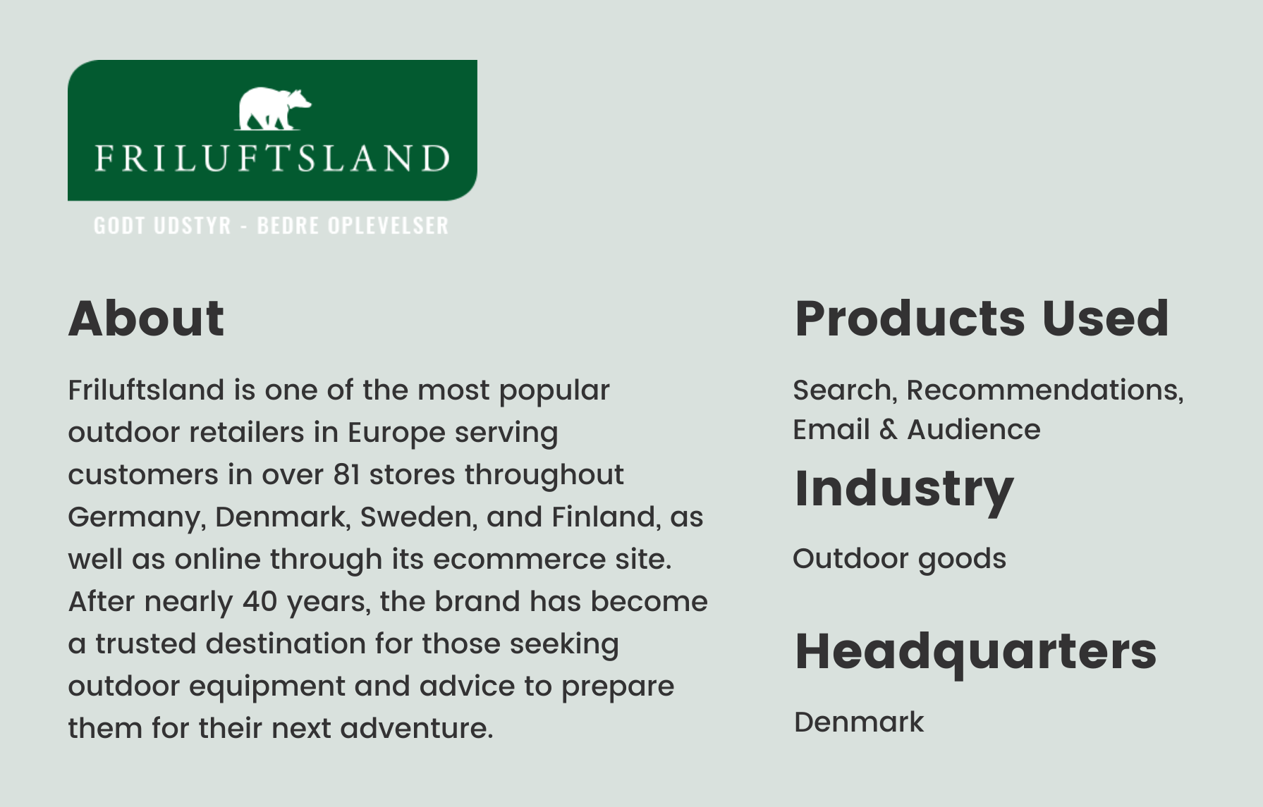 Friluftsland brand bio