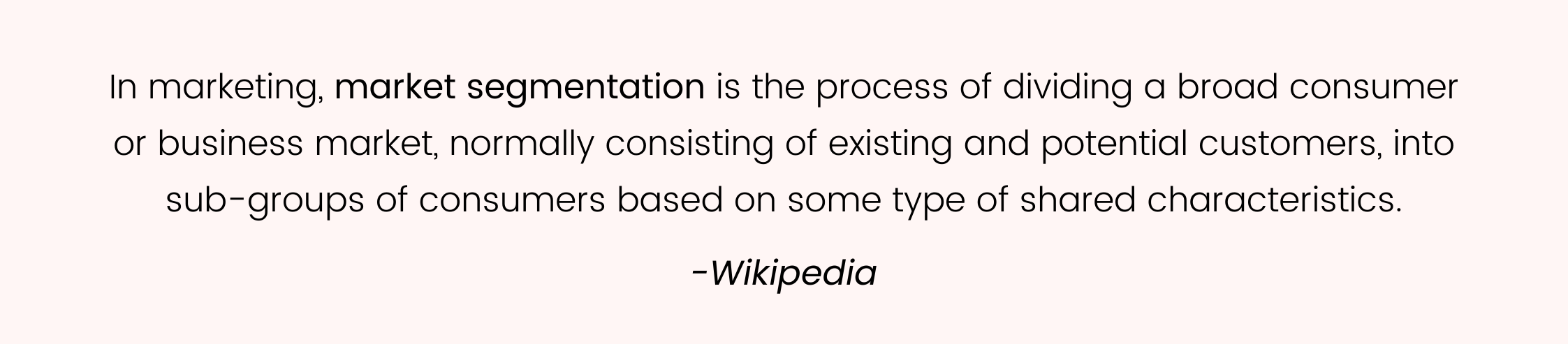 Wikipedia segmentation