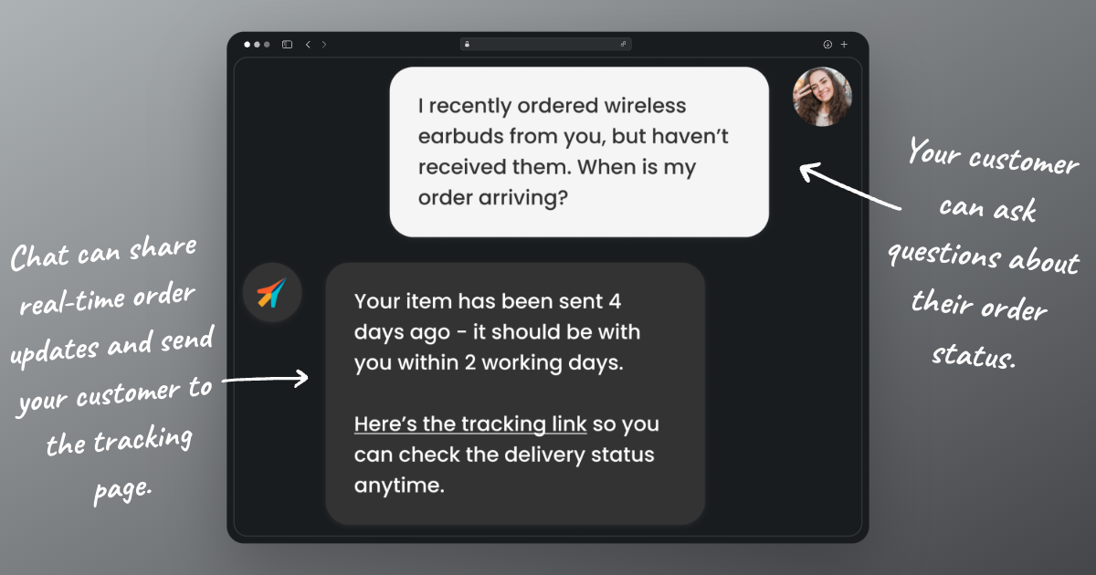 Screenshot showcasing how Clerk.io’s AI Chat works