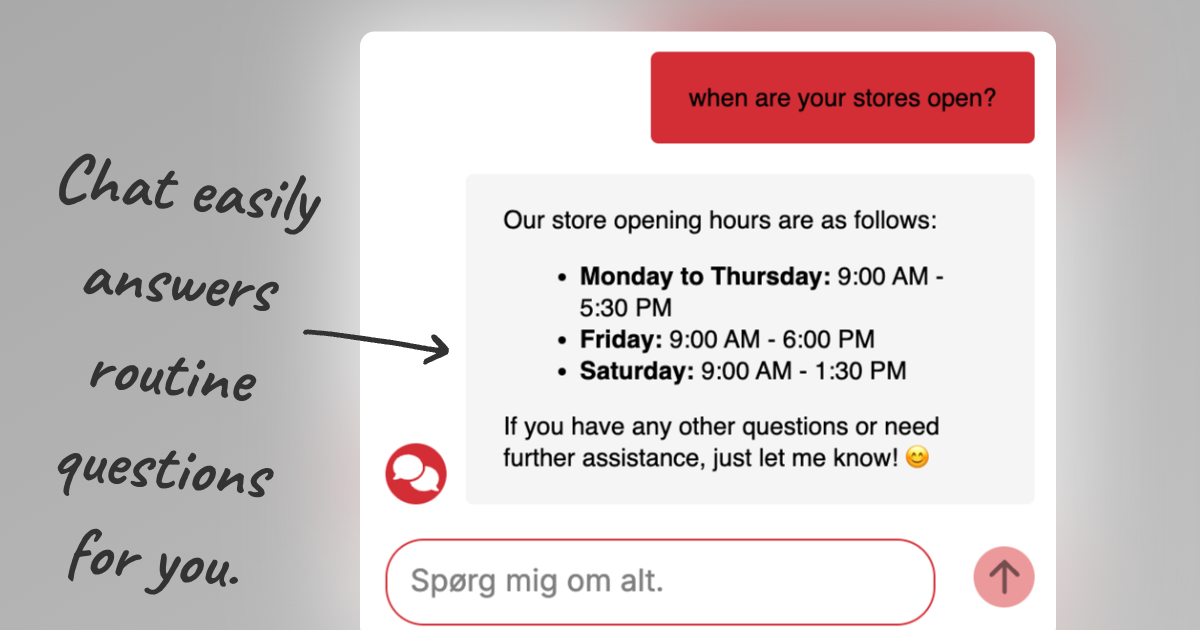 Screenshot showcasing how Clerk.io’s AI Chat works