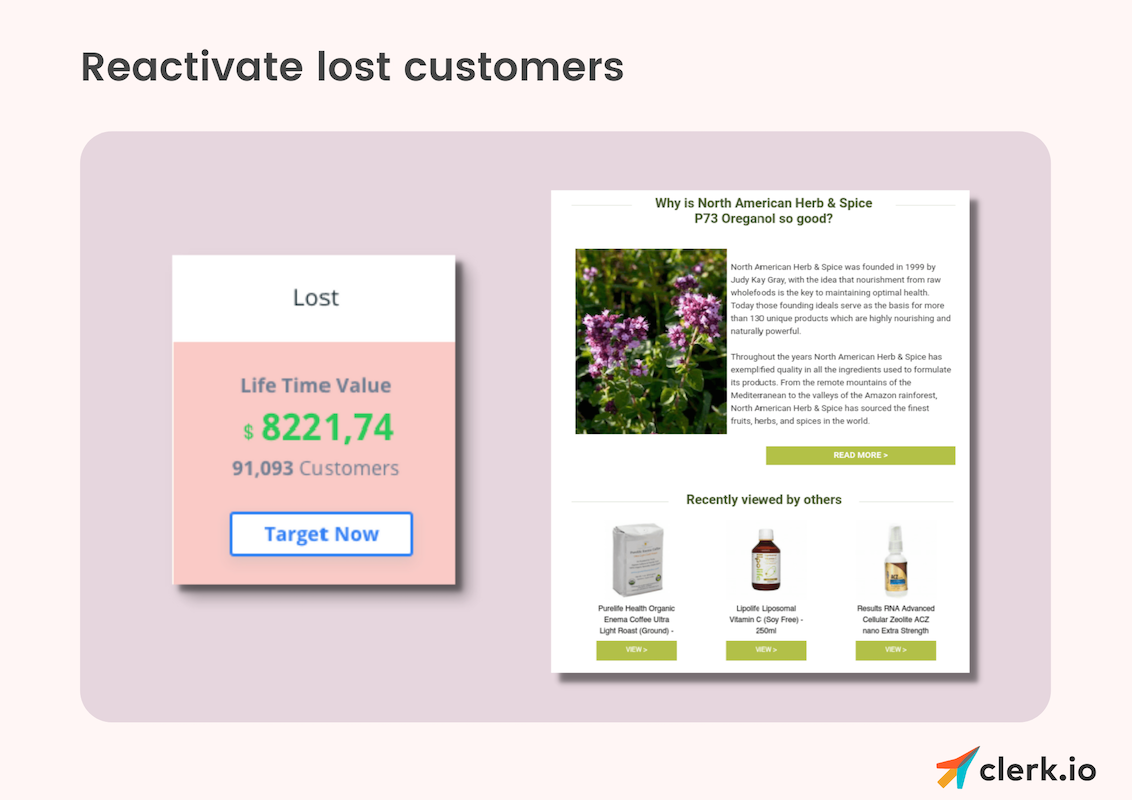 Reactivate lost customers