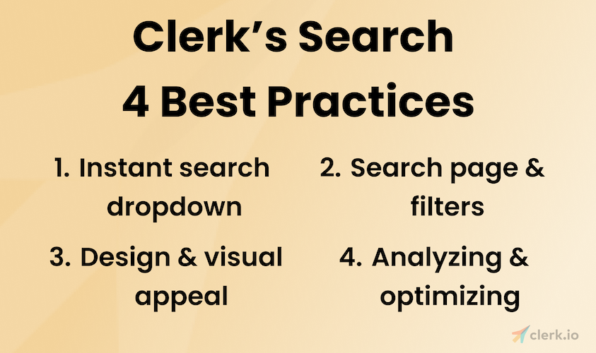 Clerk Search Insights dashboard
