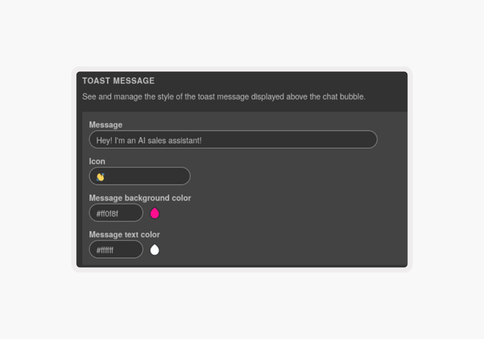 New Chat Feature: Toast Message