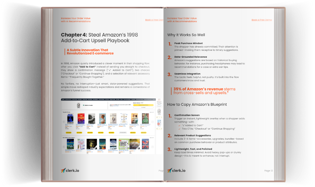 Inside How to Increase Your Average Order Value with AI, page spread 3