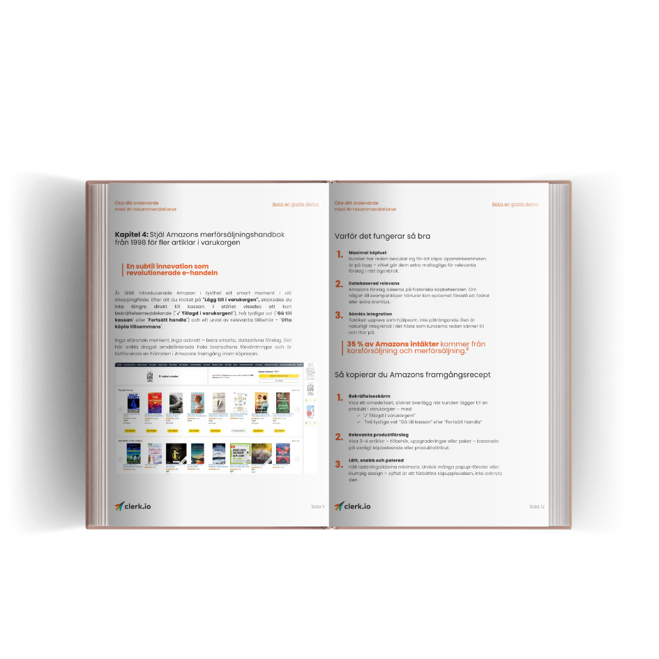 Inside Hur du ökar ditt genomsnittliga ordervärde med AI, page spread 3