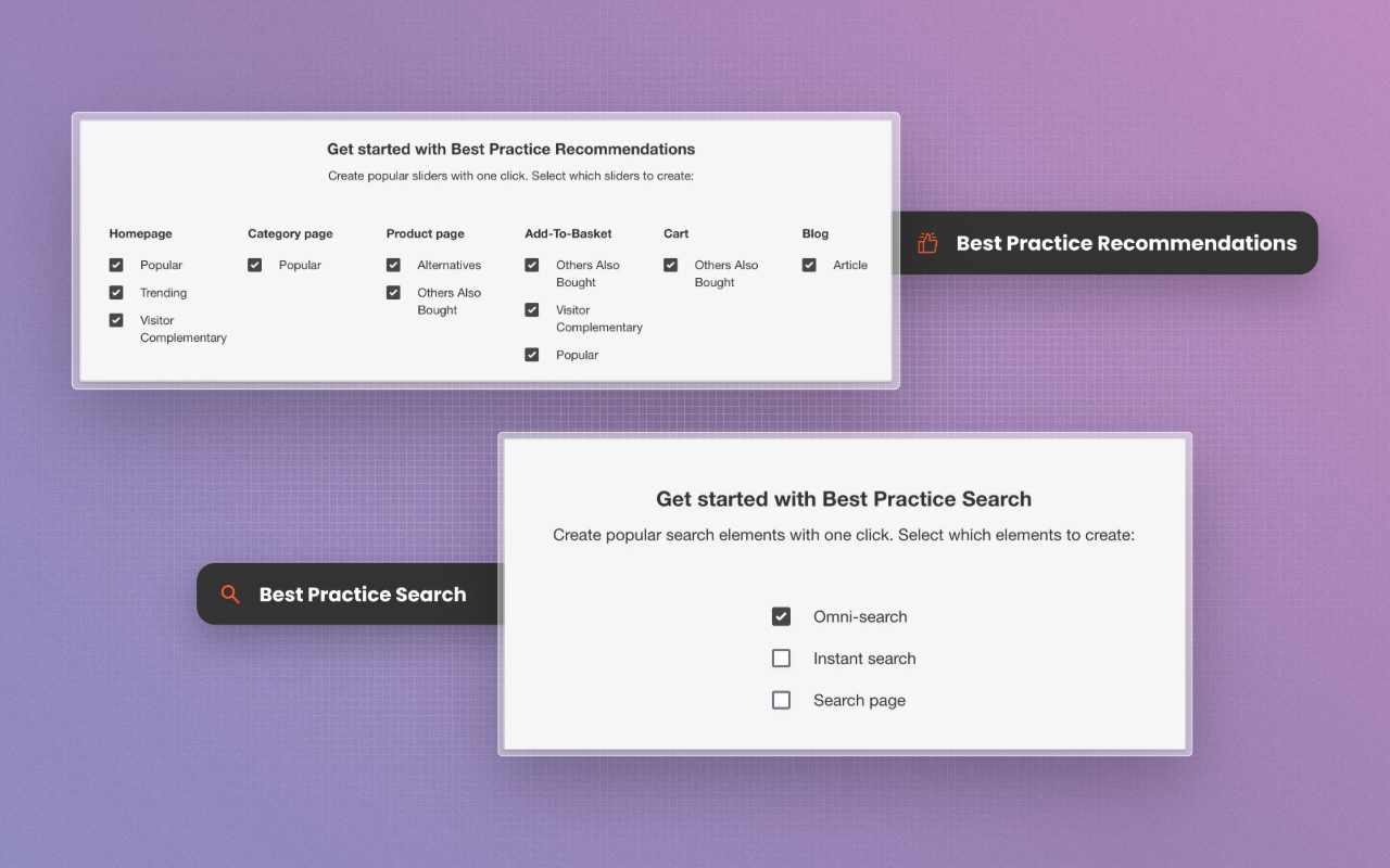 Best Practice Setup Templates for Recommendations & Search