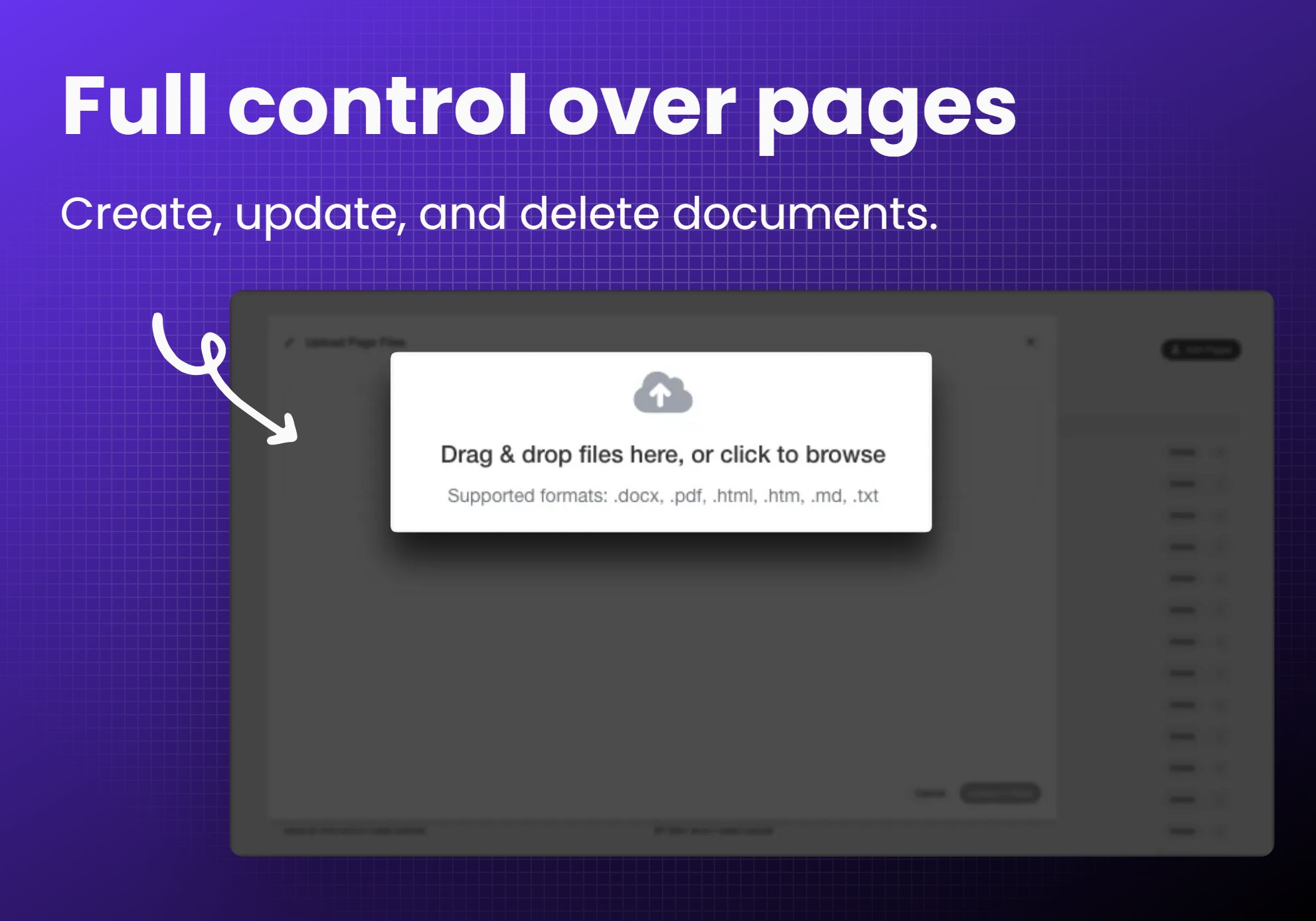 Full Page Management for Resources