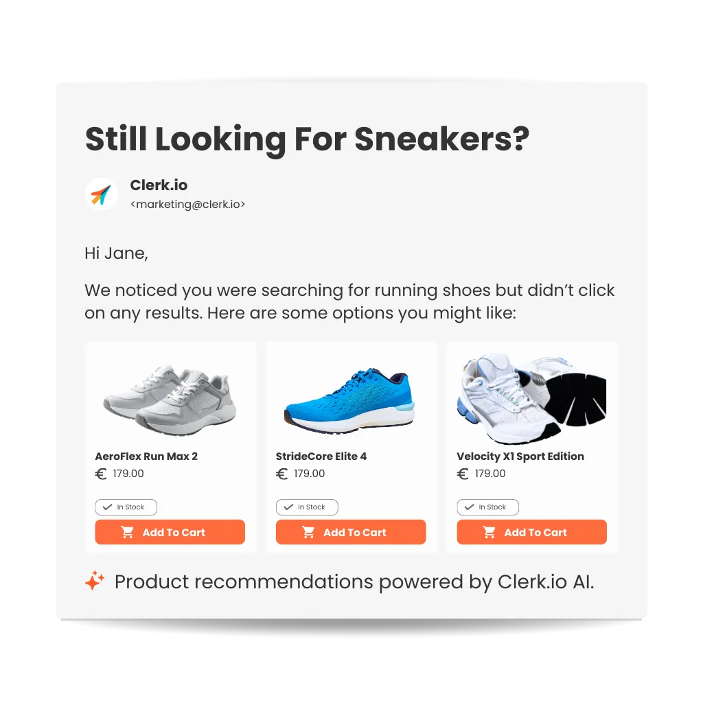 Recover Missed Opportunities with Abandoned Search Emails
