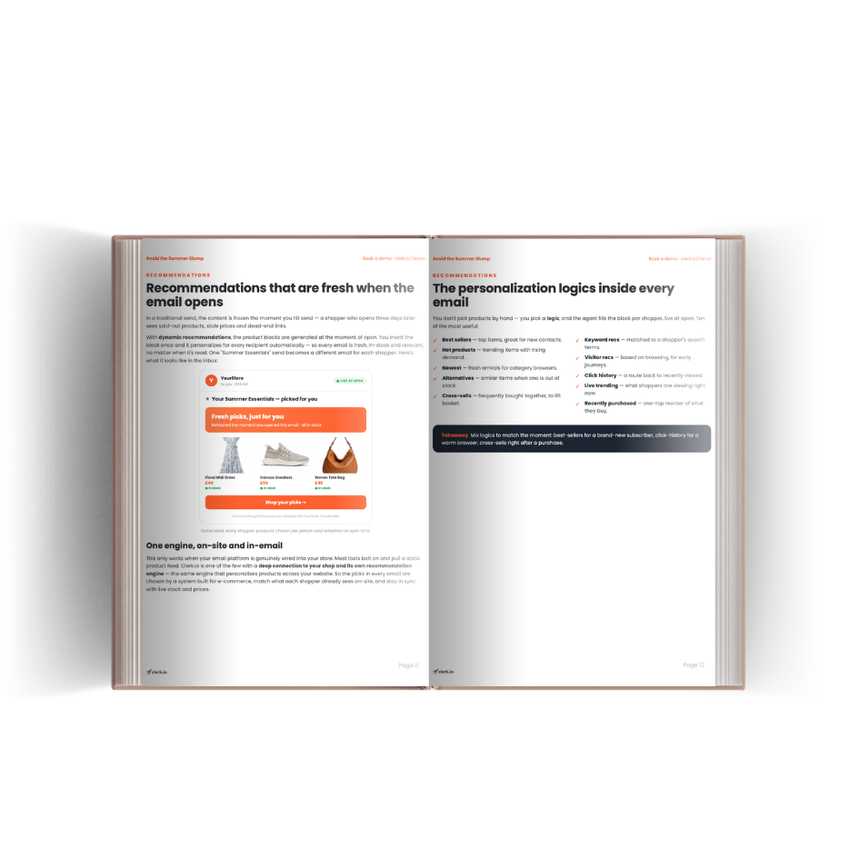 Inside Avoid the Summer Slump: Email on Autopilot, page spread 2